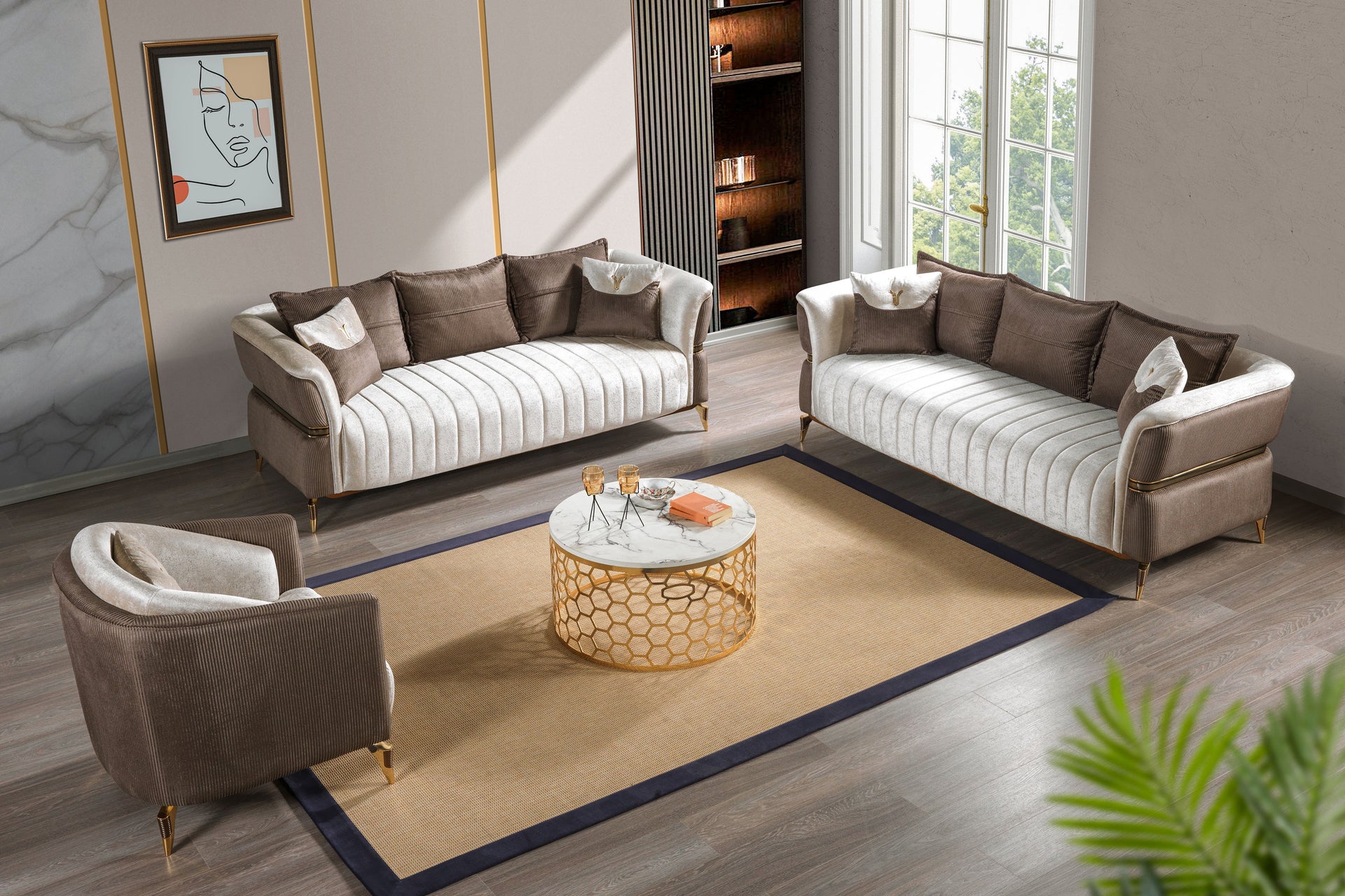 Dream – Wohnzimmer Sofa Garnitur Set