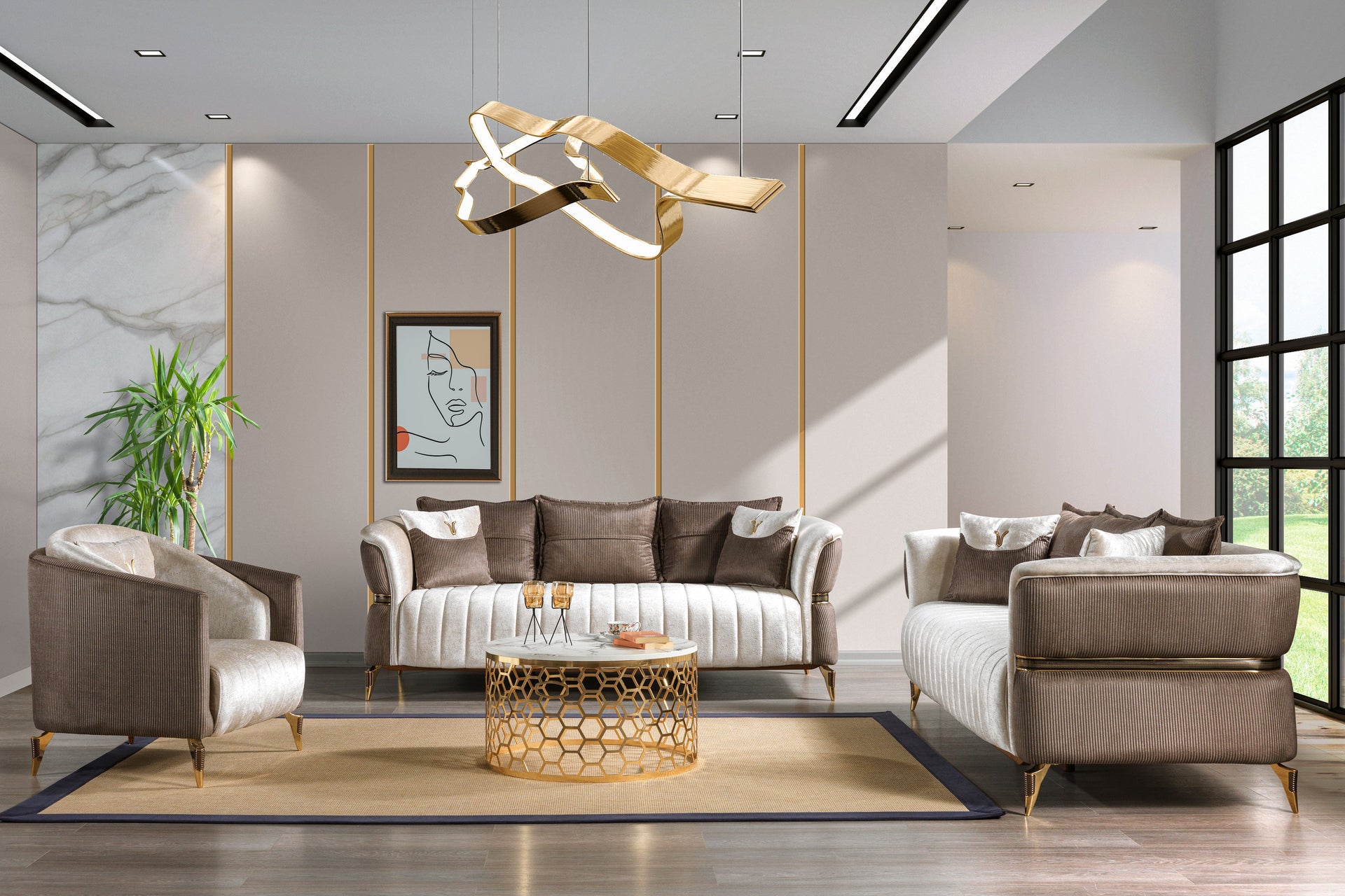 Dream – Wohnzimmer Sofa Garnitur Set