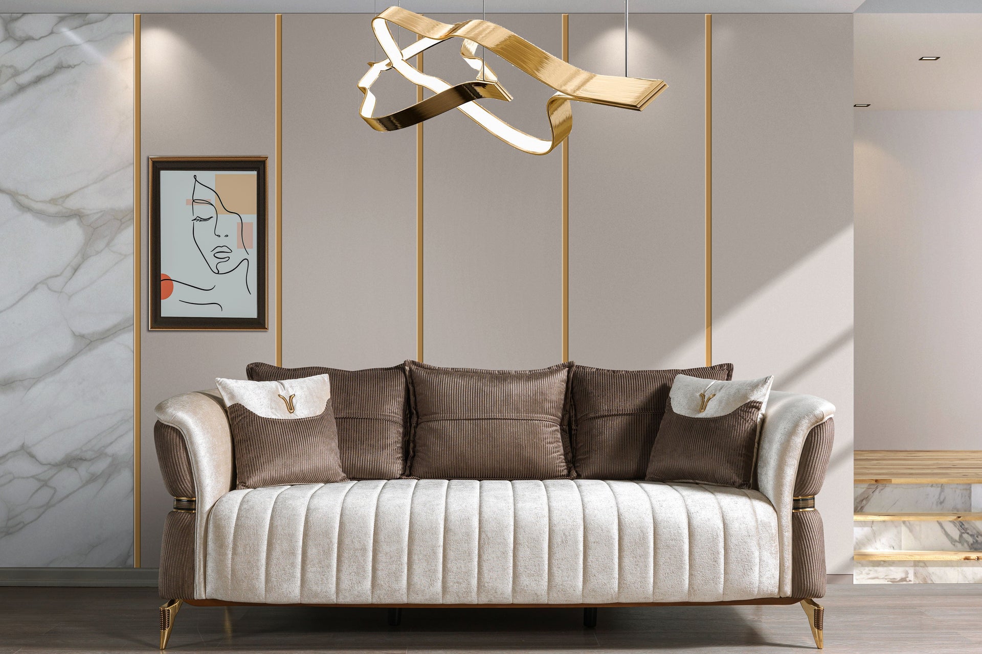 Dream – Wohnzimmer Sofa Garnitur Set