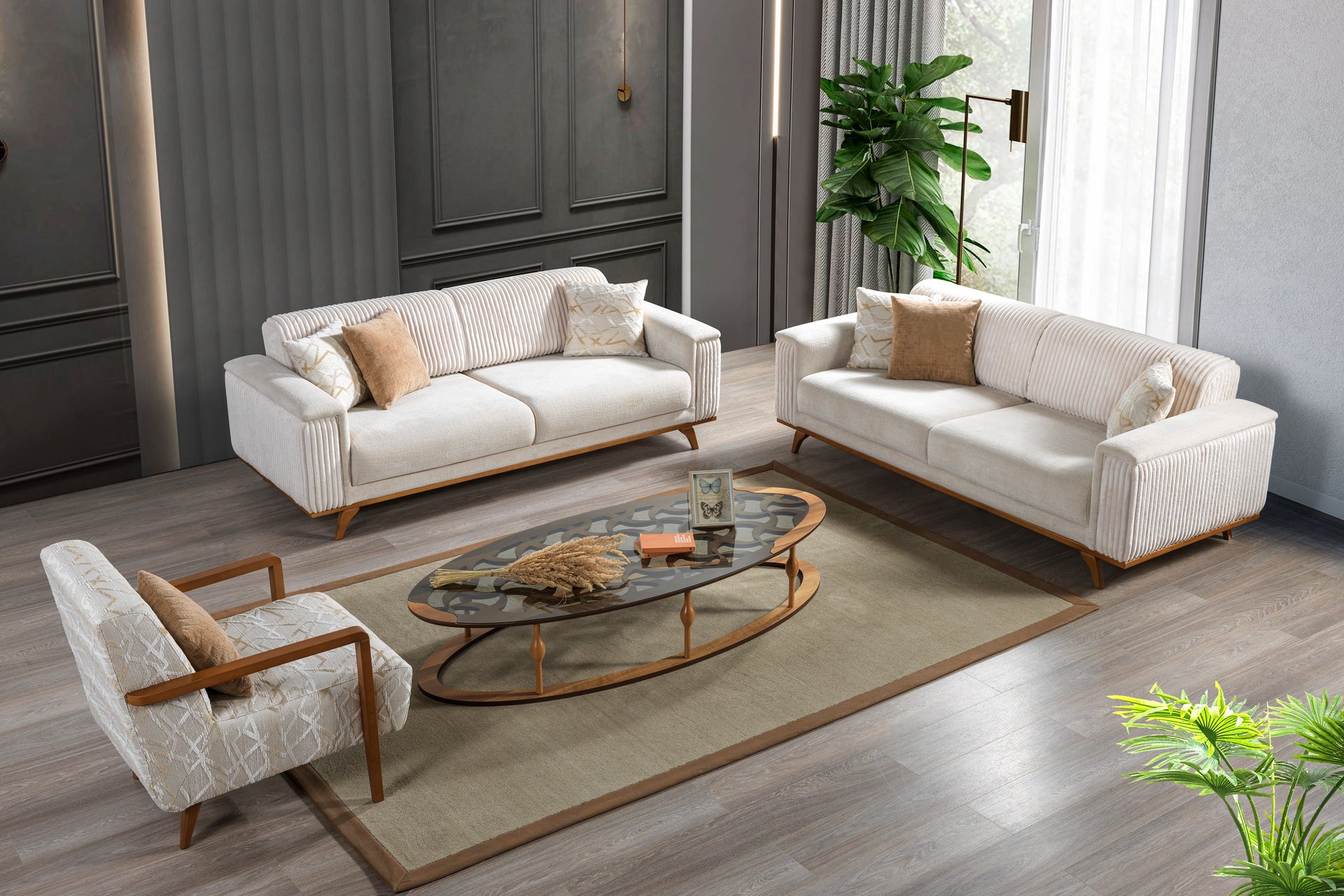 Luna – Wohnzimmer Sofa Set modern