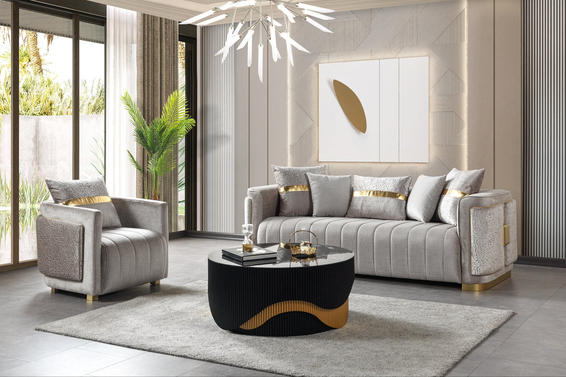 Avanos – Wohnzimmer Couch mit Polsterung