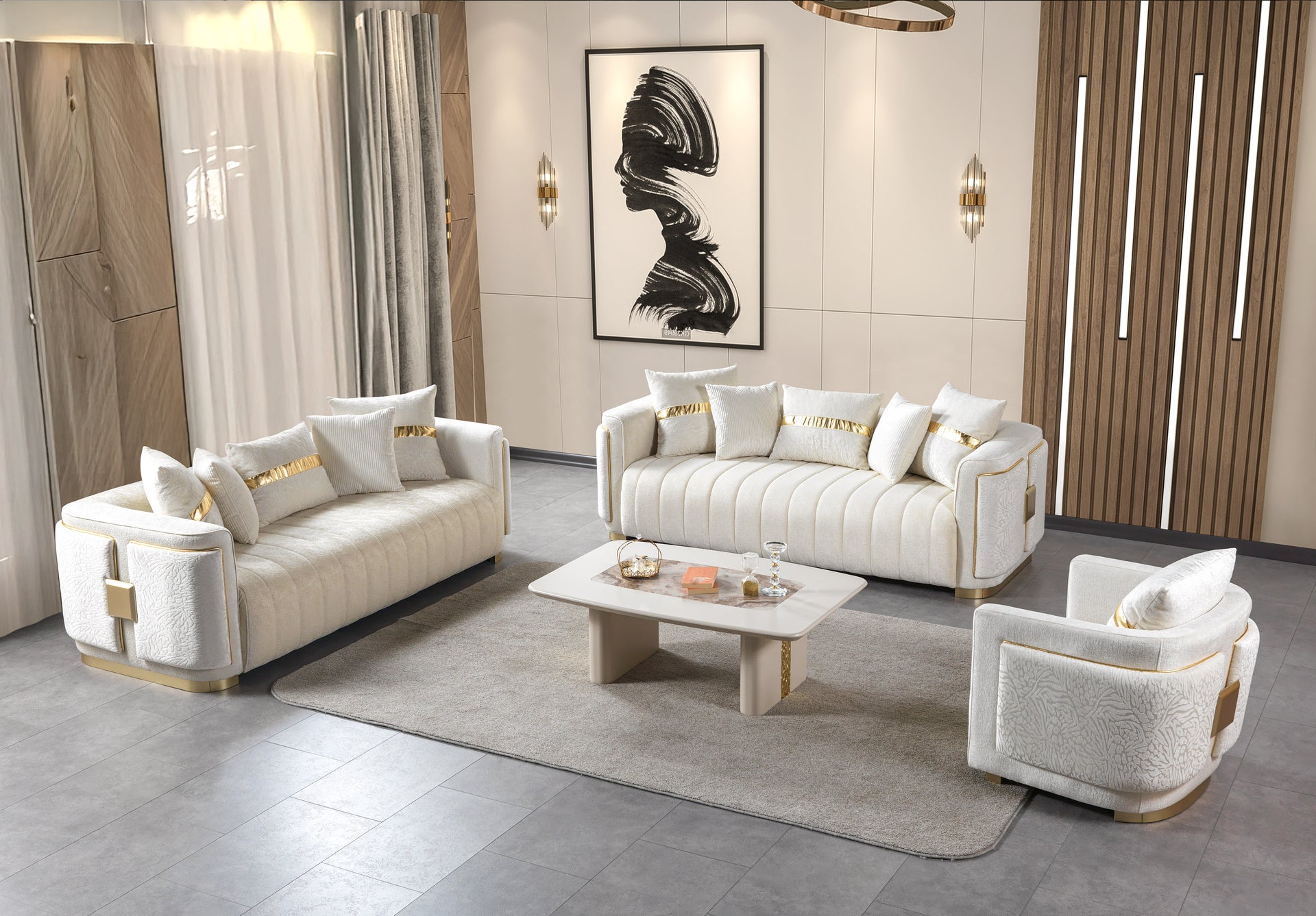 Avanos – Wohnzimmer Couch mit Polsterung