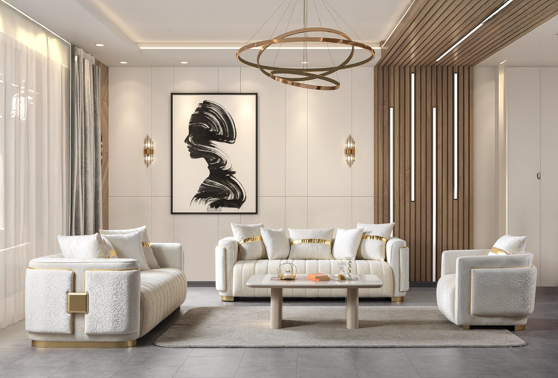 Avanos – Wohnzimmer Couch mit Polsterung