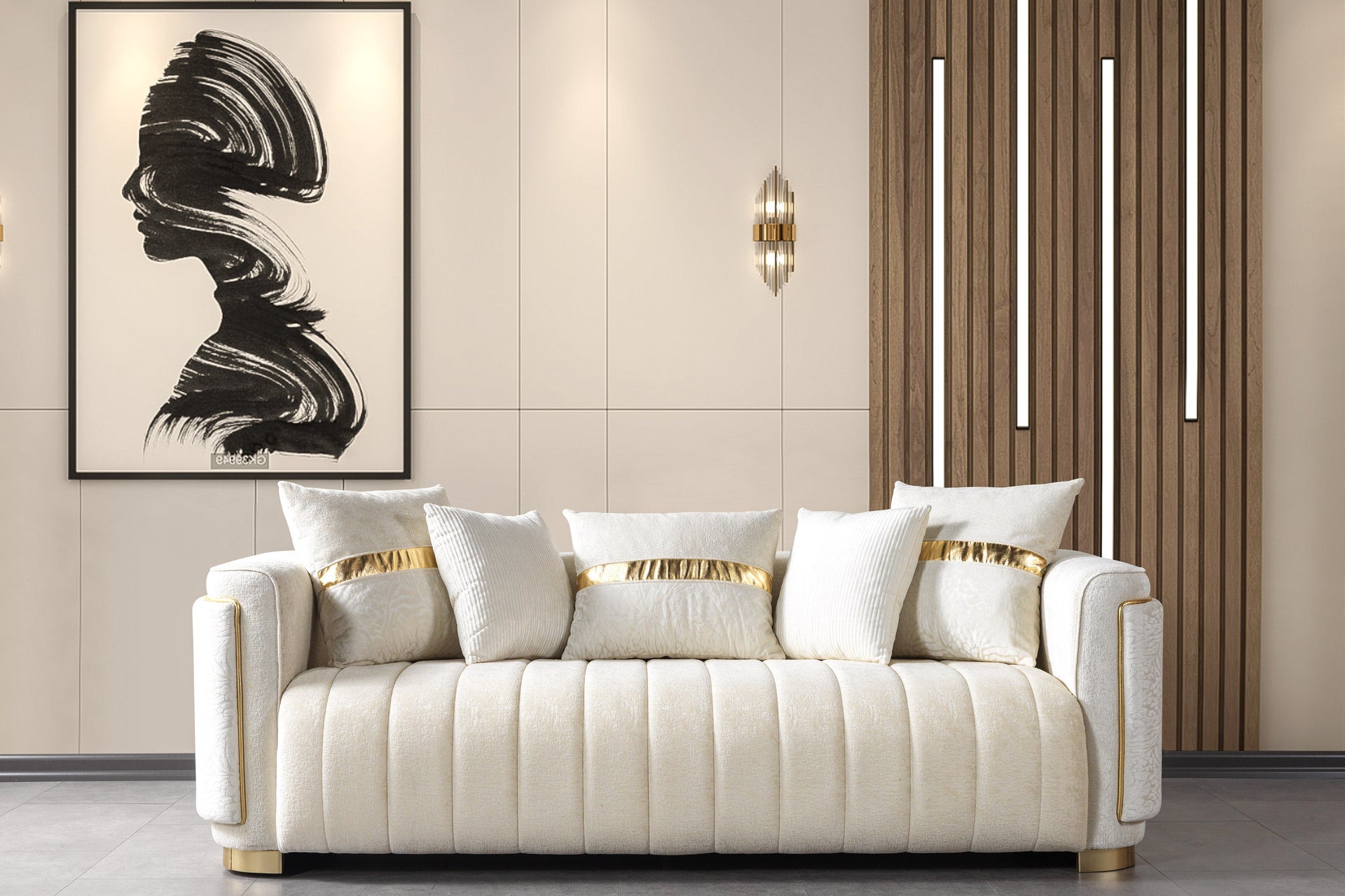 Avanos – Wohnzimmer Couch mit Polsterung