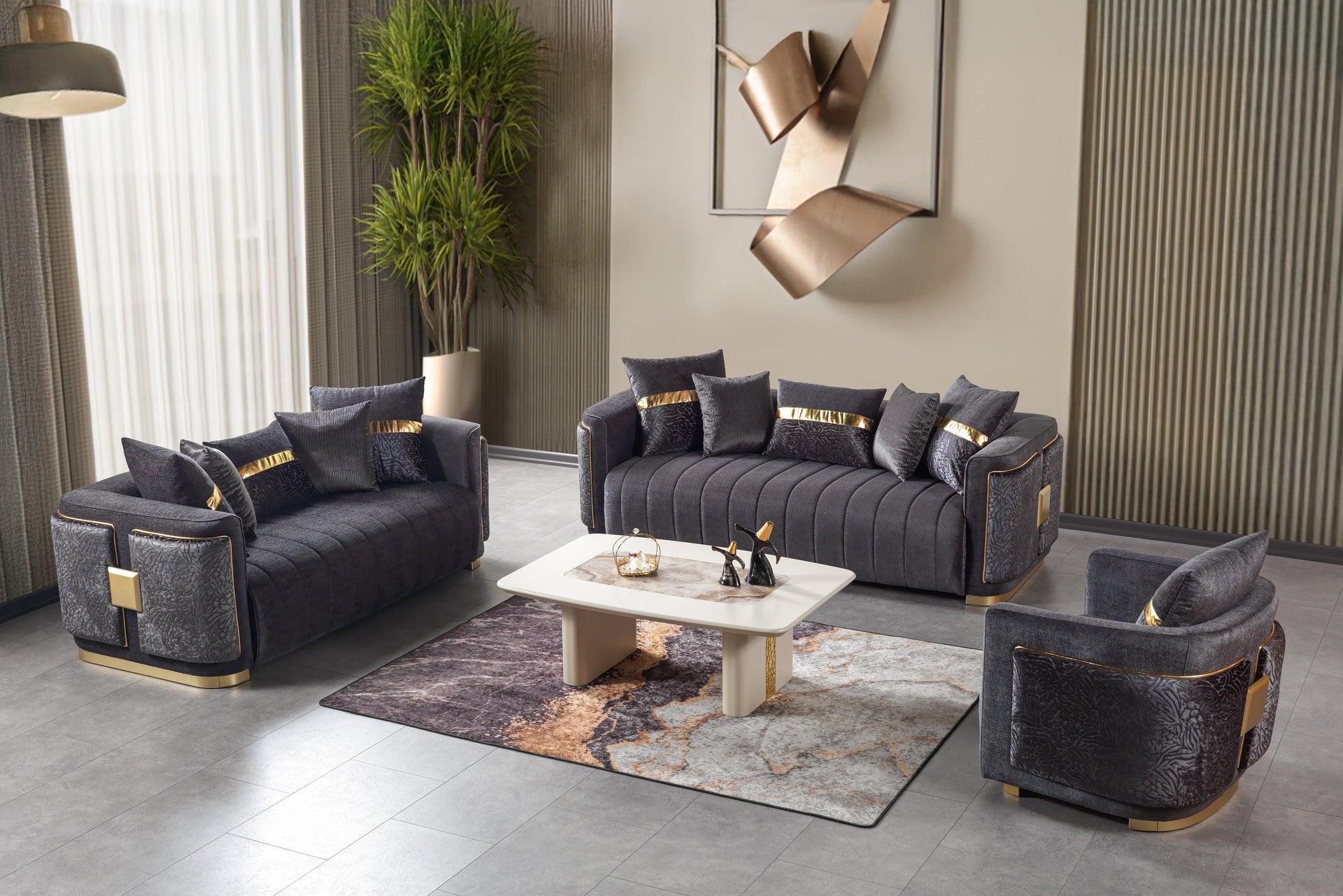 Avanos – Wohnzimmer Couch mit Polsterung