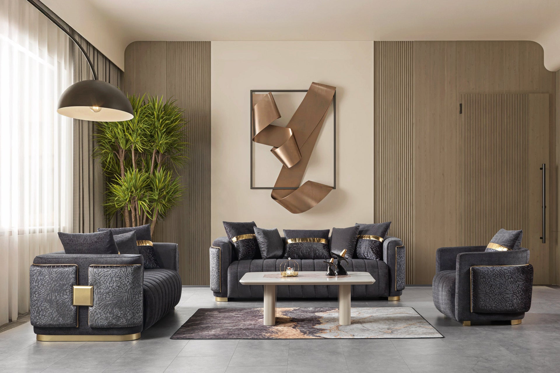 Avanos – Wohnzimmer Couch mit Polsterung