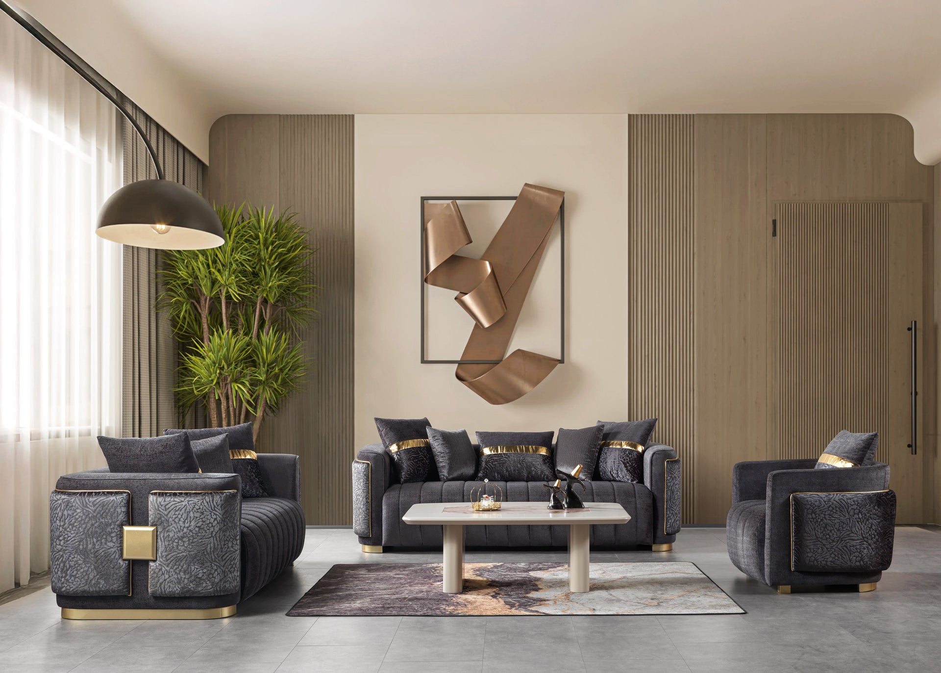 Avanos – Wohnzimmer Couch mit Polsterung