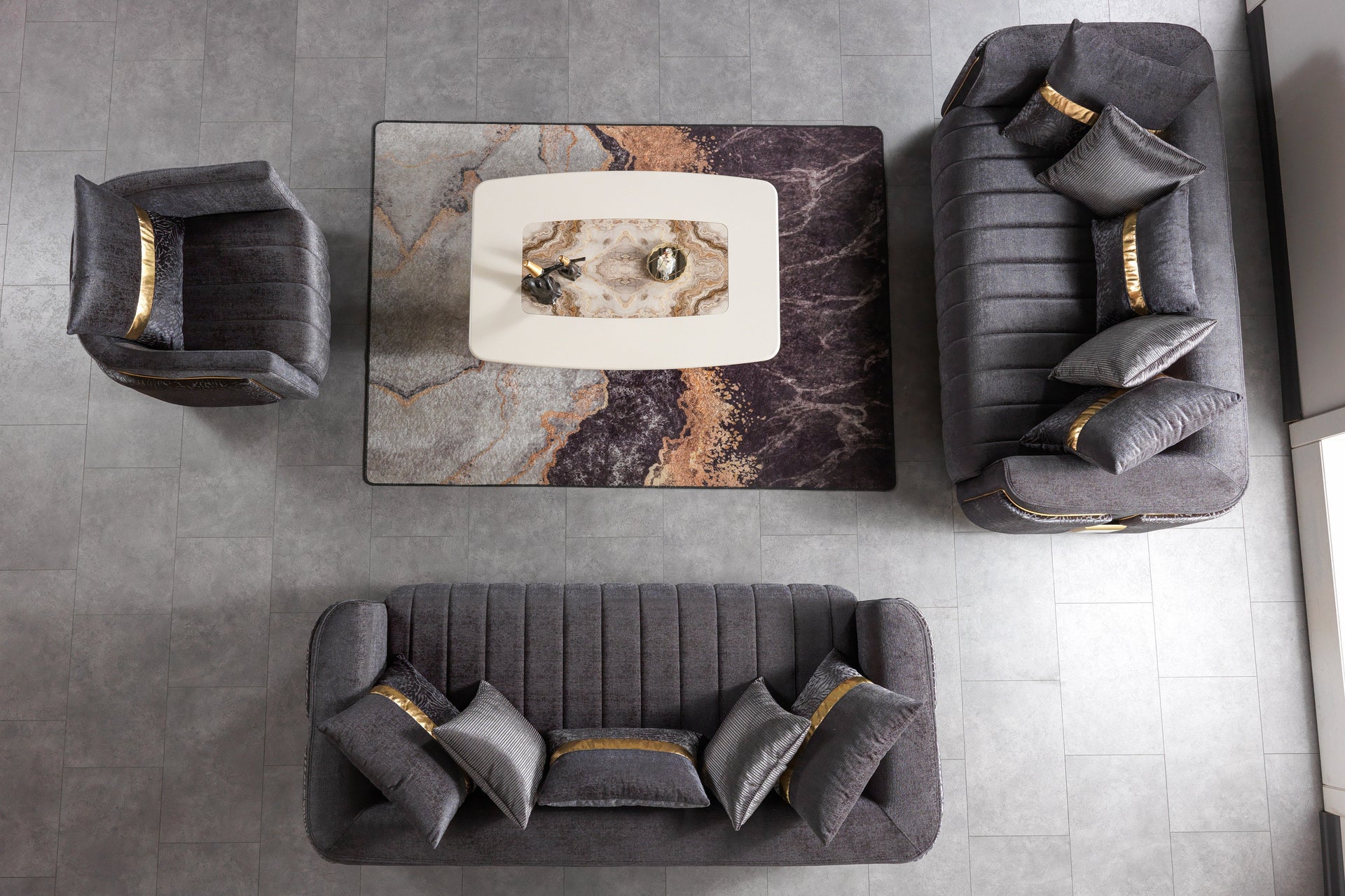Avanos – Wohnzimmer Couch mit Polsterung
