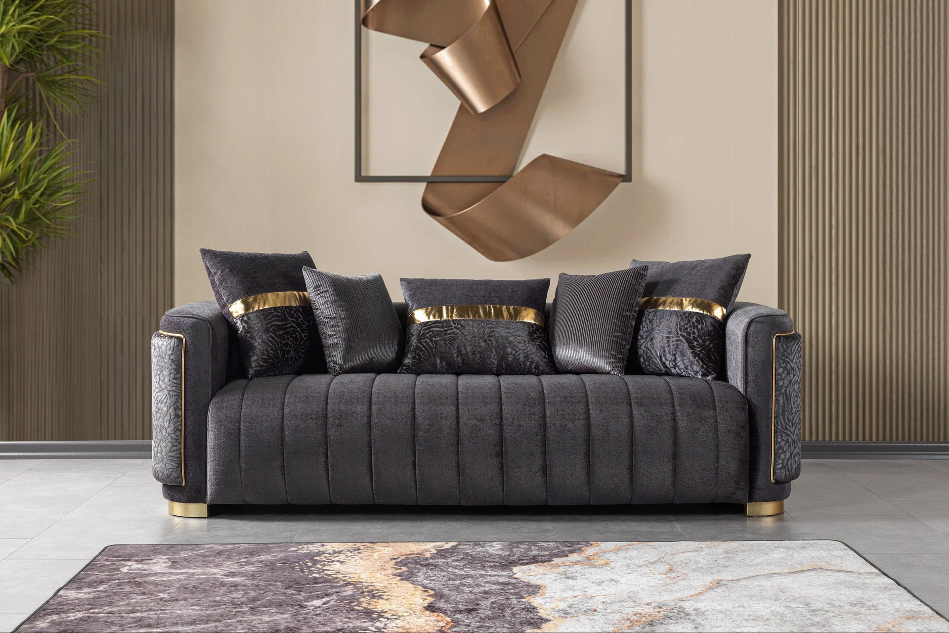 Avanos – Wohnzimmer Couch mit Polsterung