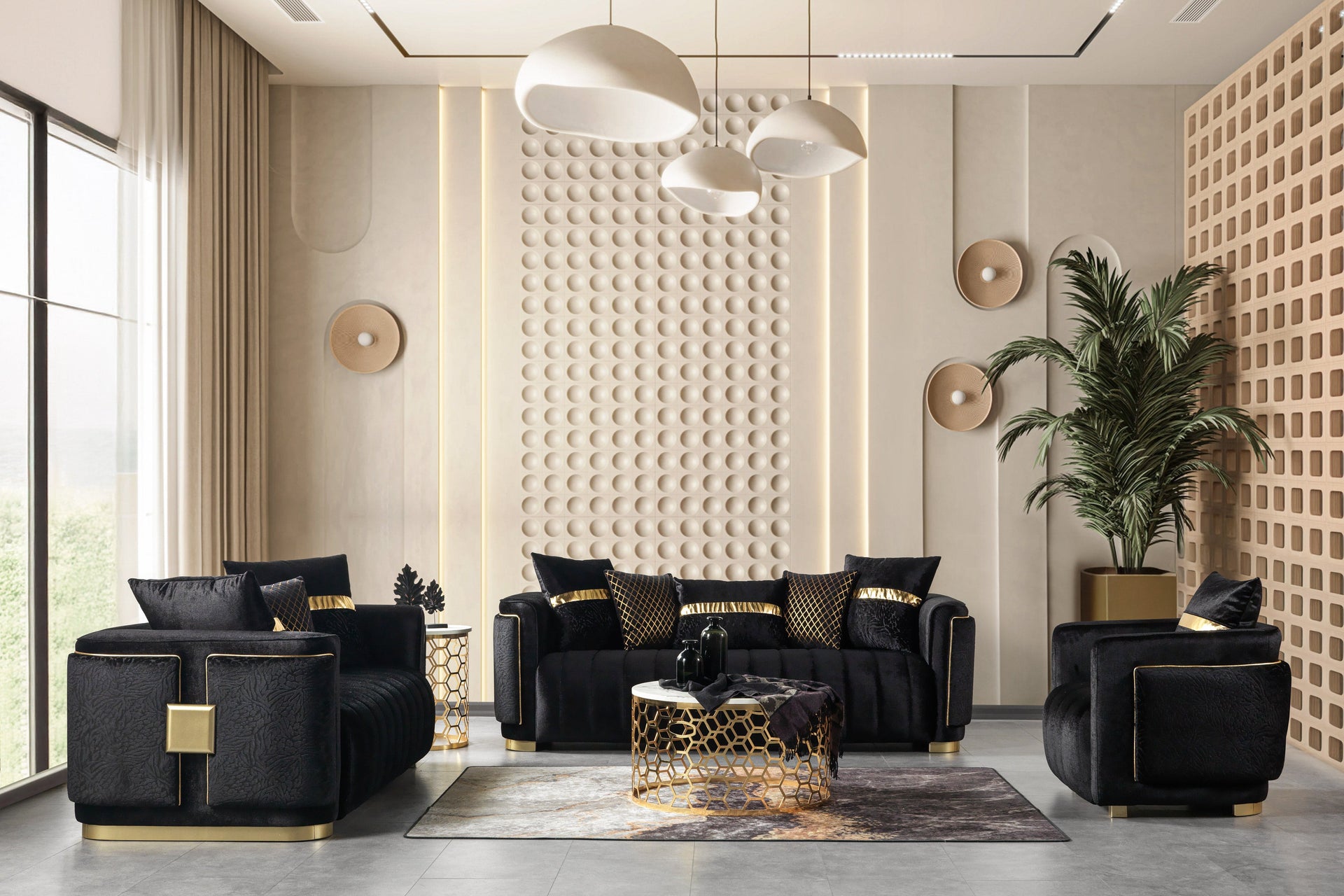 Avanos – Wohnzimmer Couch mit Polsterung