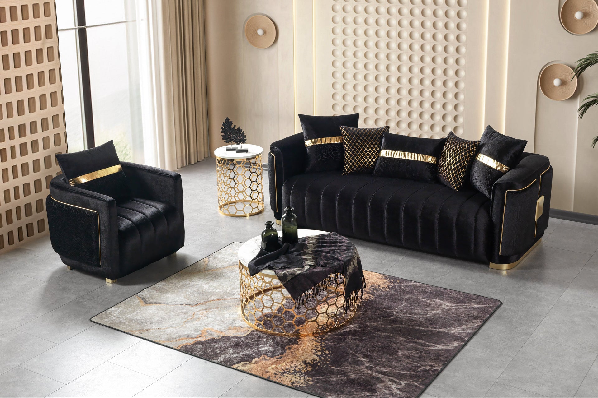Avanos – Wohnzimmer Couch mit Polsterung
