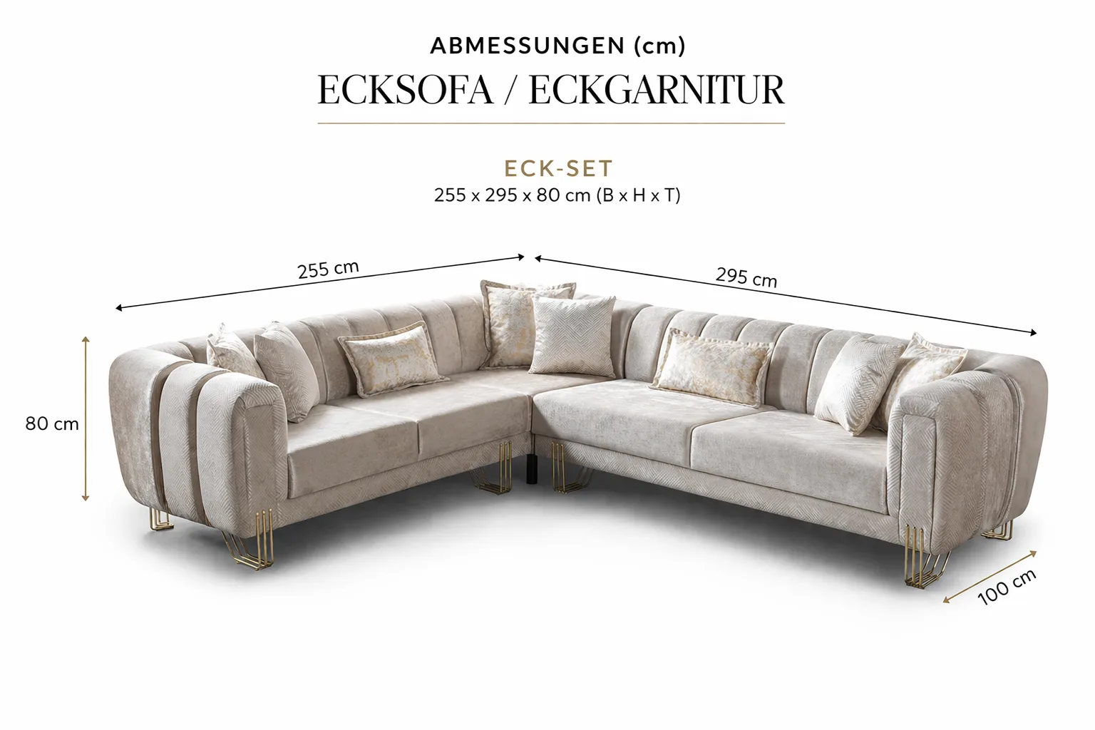 Almira Ecksofa – L-Form Wohnlandschaft